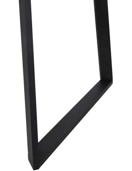 Grande Table à manger extensible industrielle Rectangulaire 10 personnes en Bois MDF Naturel Métal Noir Nerea - 10