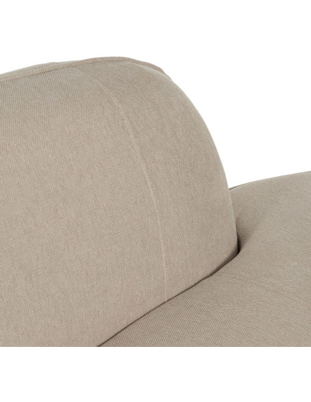 Grand Canapé moderne Arrondi 3 places en Tissu Beige Bois d'hévéa Bois MDF Marcos - 6