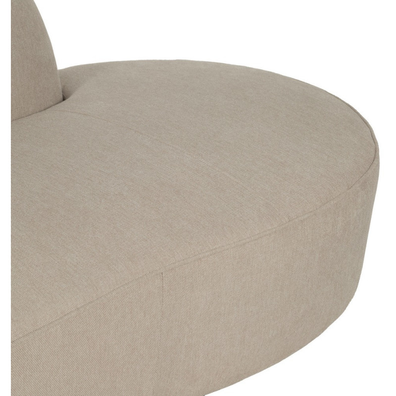 Grand Canapé moderne Arrondi 3 places en Tissu Beige Bois d'hévéa Bois MDF Marcos - 7