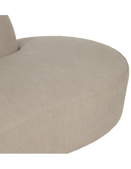 Grand Canapé moderne Arrondi 3 places en Tissu Beige Bois d'hévéa Bois MDF Marcos - 7