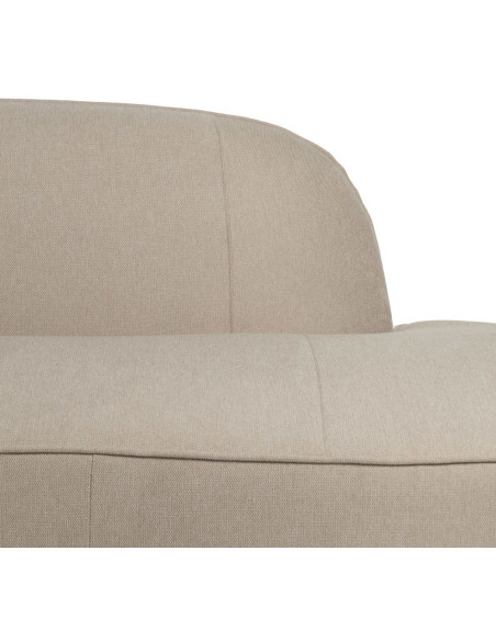 Grand Canapé moderne Arrondi 3 places en Tissu Beige Bois d'hévéa Bois MDF Marcos - 8