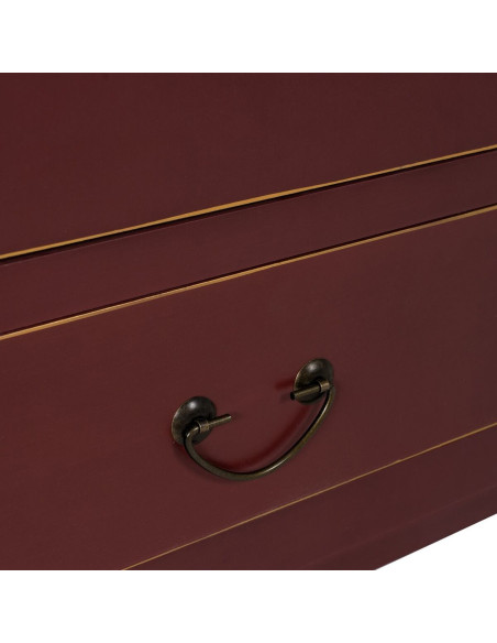 Armoire 2 portes 2 tiroirs en Bois de sapin Tuile Oriente - 4