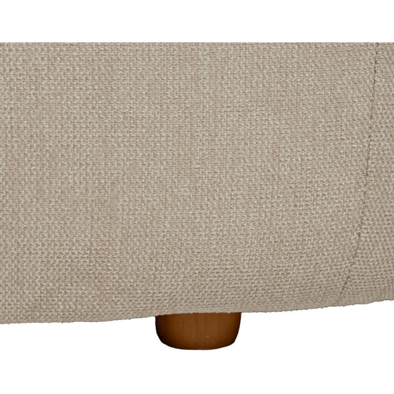 Grand Canapé moderne Arrondi 3 places en Tissu Beige Bois d'hévéa Bois MDF Marcos - 10
