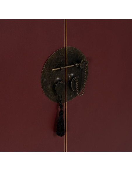 Armoire 2 portes 2 tiroirs en Bois de sapin Tuile Oriente - 5