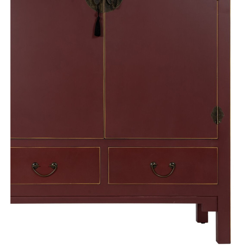 Armoire 2 portes 2 tiroirs en Bois de sapin Tuile Oriente - 6