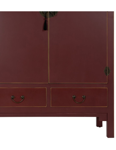 Armoire 2 portes 2 tiroirs en Bois de sapin Tuile Oriente - 6