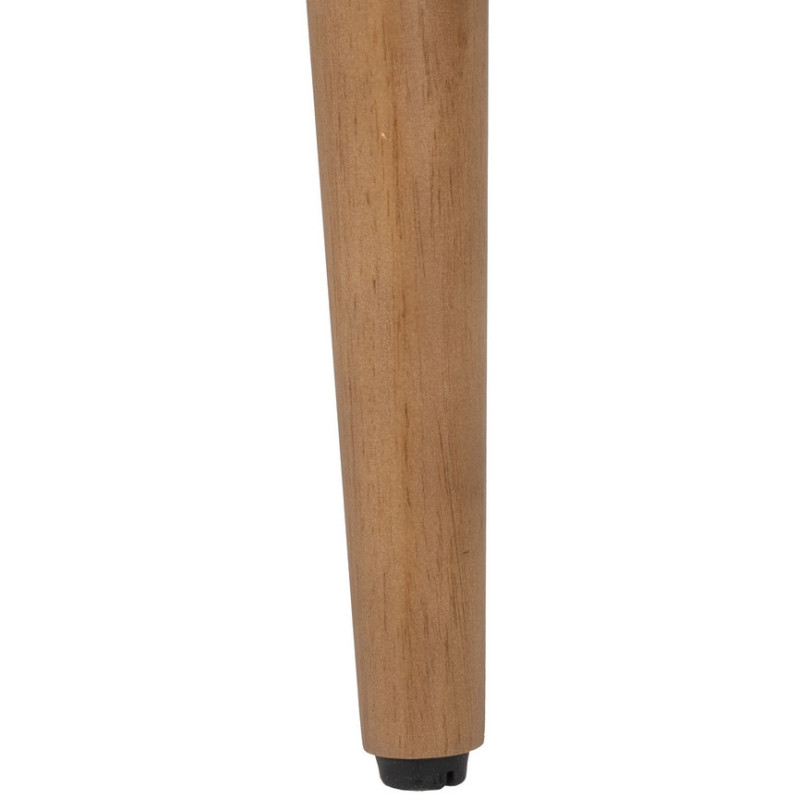 Fauteuil à rayures moderne en Tissu Vert Beige Bois d'hévéa Marron Adaro - 11