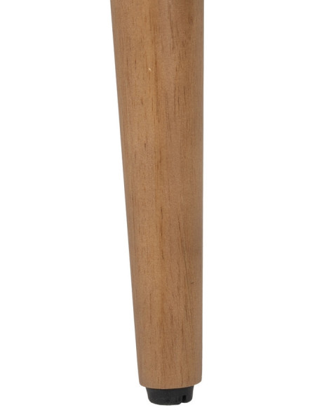 Fauteuil à rayures moderne en Tissu Vert Beige Bois d'hévéa Marron Adaro - 11