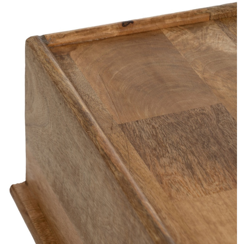 Banc d'entrée moderne 1 tiroir 1 place en Bois de manguier Naturel Othon - 3