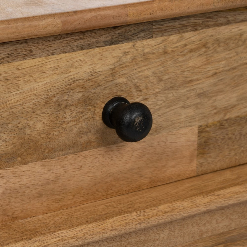 Banc d'entrée moderne 1 tiroir 1 place en Bois de manguier Naturel Othon - 6