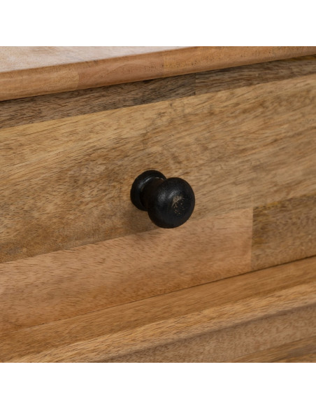 Banc d'entrée moderne 1 tiroir 1 place en Bois de manguier Naturel Othon - 6