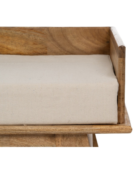 Banc d'entrée moderne 1 tiroir 1 place en Bois de manguier Naturel Othon - 9