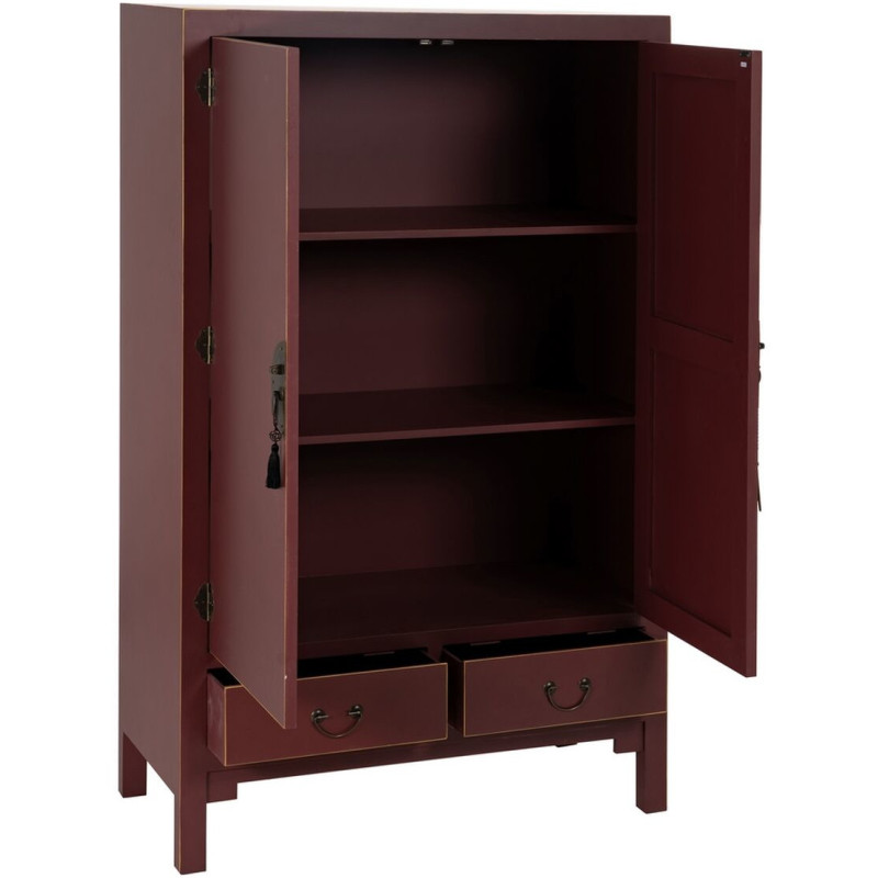 Armoire 2 portes 2 tiroirs en Bois de sapin Tuile Oriente - 8