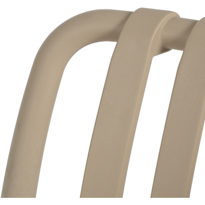 Fauteuil de table extérieur moderne en Polypropylène Beige Tadeo (Lot de 2) - 6