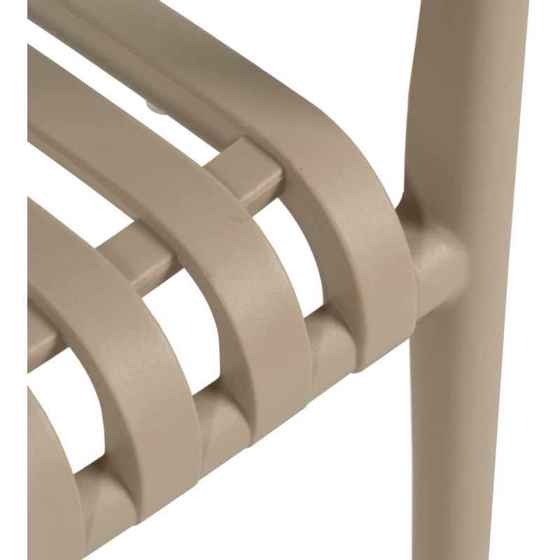 Fauteuil de table extérieur moderne en Polypropylène Beige Tadeo (Lot de 2) - 8