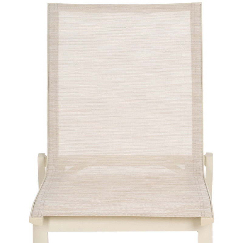 Chaise de jardin haut de gamme en Textilène Métal Beige Nelia (Lot de 2) - 4