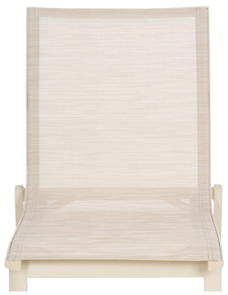 Chaise de jardin haut de gamme en Textilène Métal Beige Nelia (Lot de 2) - 4