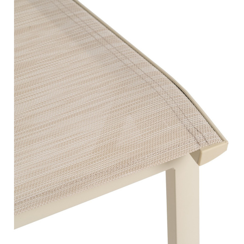 Chaise de jardin haut de gamme en Textilène Métal Beige Nelia (Lot de 2) - 7
