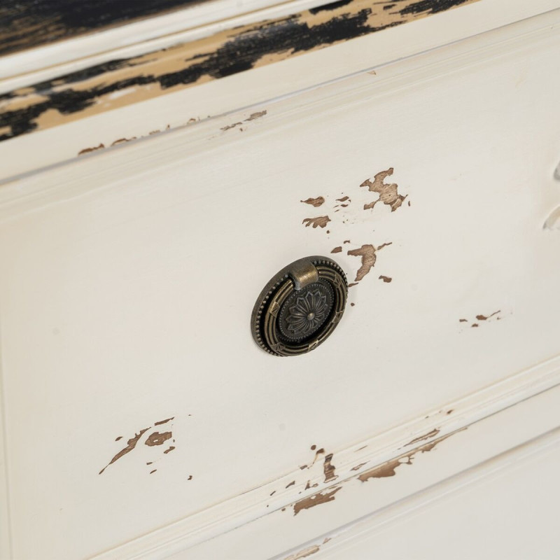 Commode 3 tiroirs en Bois de sapin Blanc Cheryl - 4