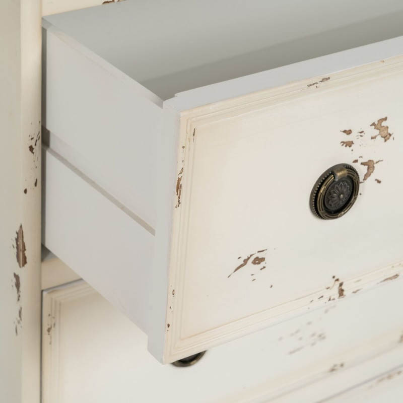 Commode 3 tiroirs en Bois de sapin Blanc Cheryl - 5