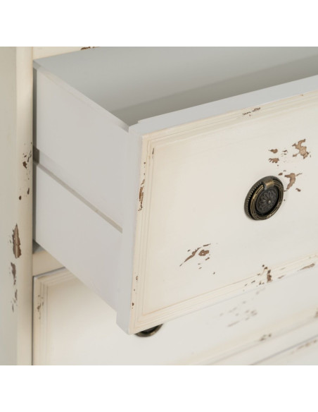 Commode 3 tiroirs en Bois de sapin Blanc Cheryl - 5