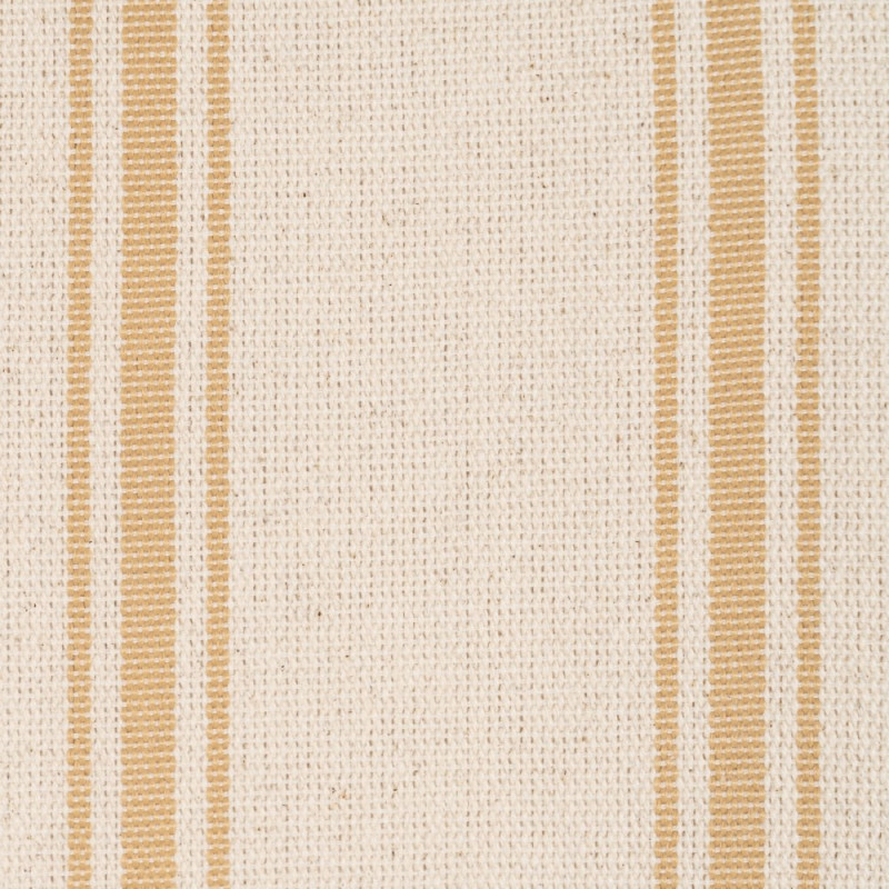 Fauteuil à rayures moderne en Tissu Jaune miel Beige Bois d'hévéa Marron Cedro - 10