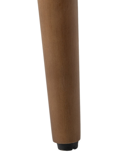 Fauteuil à rayures moderne en Tissu Jaune miel Beige Bois d'hévéa Marron Cedro - 11
