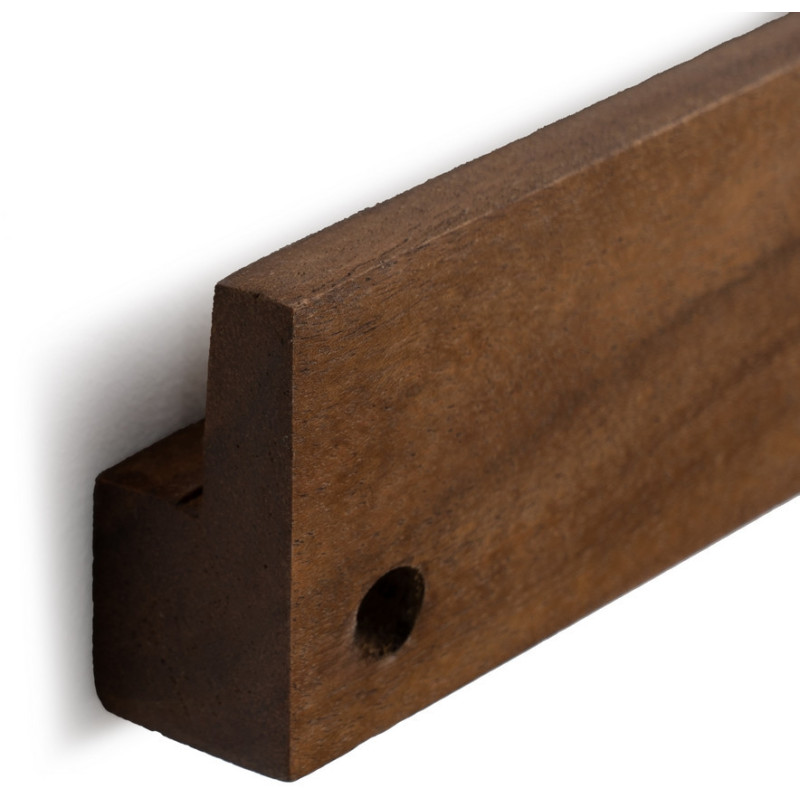 Petit Chevet mural flottant 1 tiroir 1 étagère en Bois de manguier Miel Edian (Lot de 2) - 7