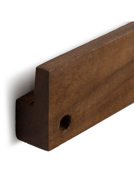 Petit Chevet mural flottant 1 tiroir 1 étagère en Bois de manguier Miel Edian (Lot de 2) - 7