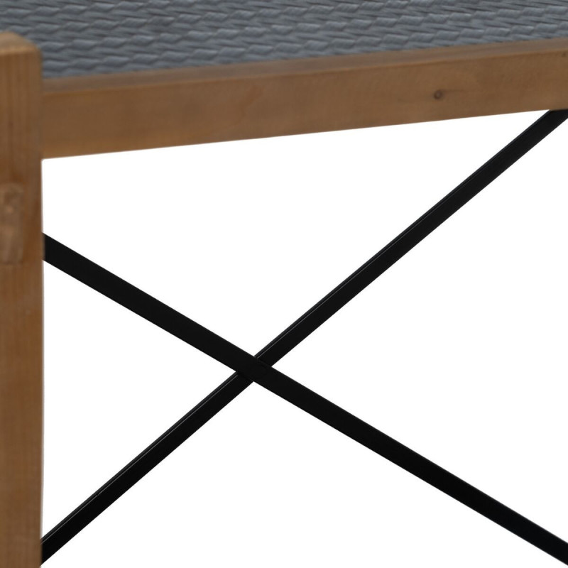 Étagère 2 niveaux en Bois de Xylosma Noir Naturel Métal Noir Oslo - 8