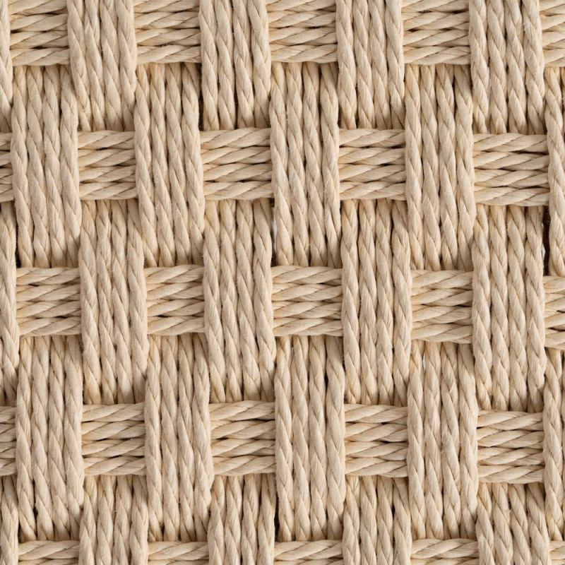 Banc d’entrée corde tressée et métal naturel 100 cm Xove Ixia - 5