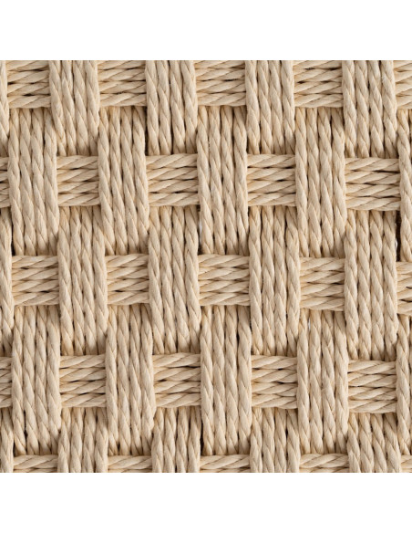 Grand Banc ethnique chic 2 places en Métal Corde Naturel Xove - 5