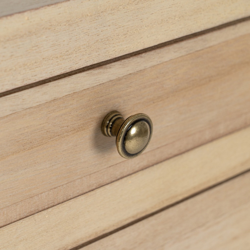 Console moderne Rectangulaire 6 tiroirs en Bois MDF Naturel Dania - 6