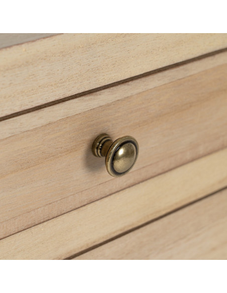 Console moderne Rectangulaire 6 tiroirs en Bois MDF Naturel Dania - 6