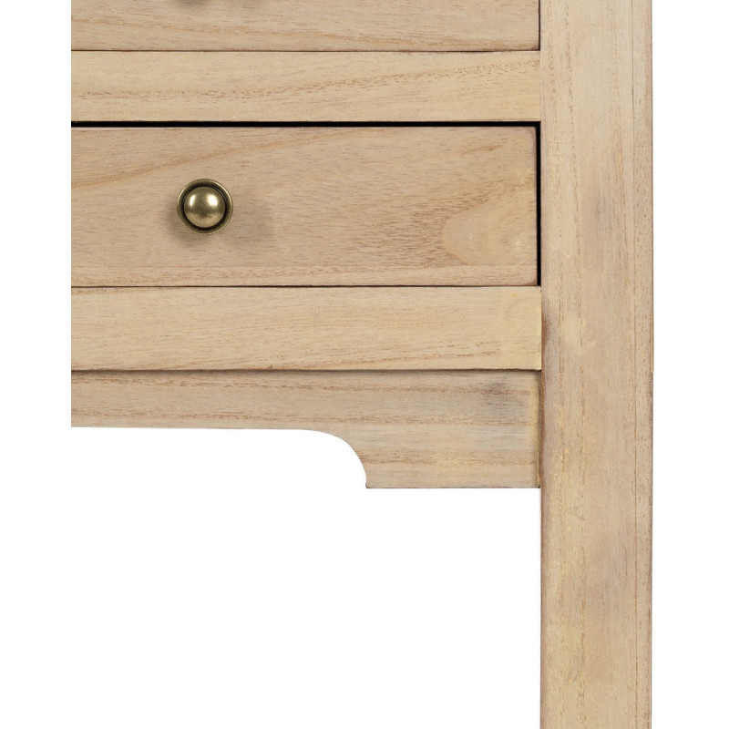 Console moderne Rectangulaire 6 tiroirs en Bois MDF Naturel Dania - 7