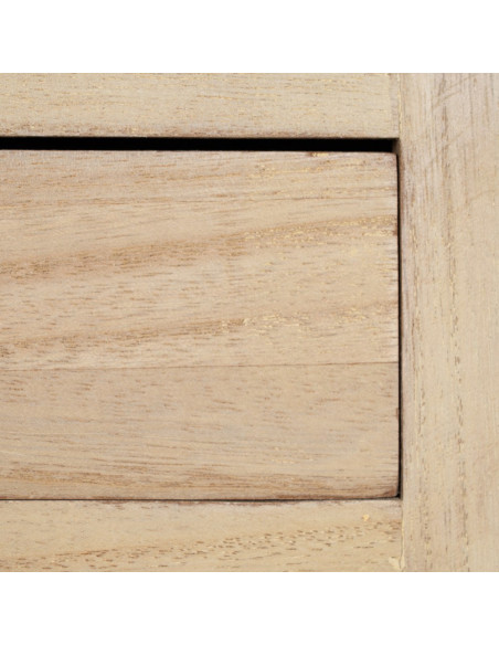 Console moderne Rectangulaire 6 tiroirs en Bois MDF Naturel Dania - 9