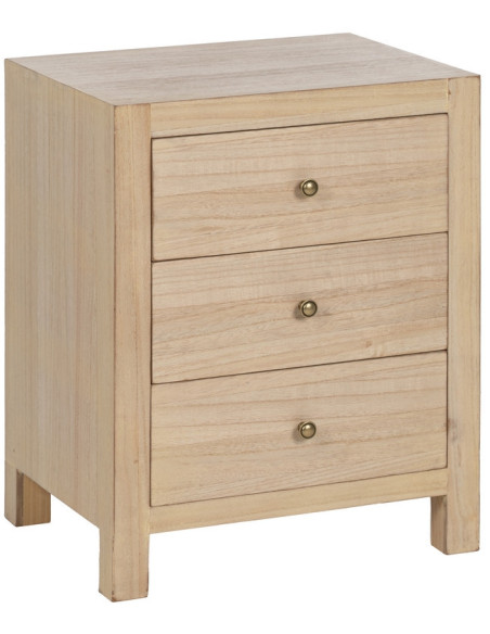 Chevet moderne 3 tiroirs en Bois MDF Naturel Dania - 1