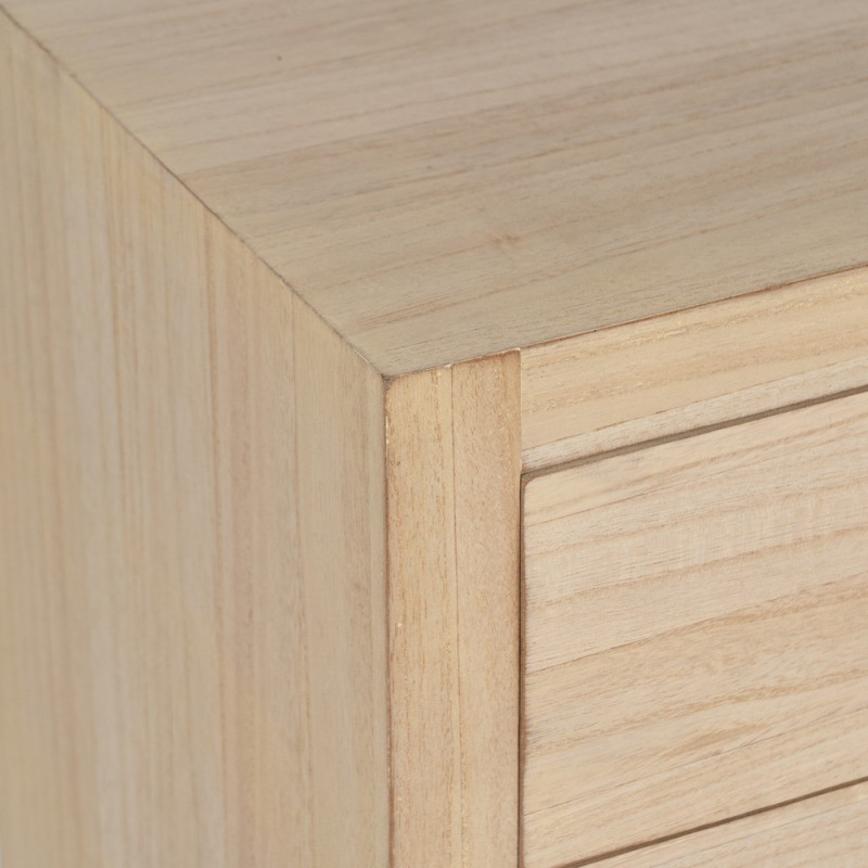 Chevet moderne 3 tiroirs en Bois MDF Naturel Dania - 5