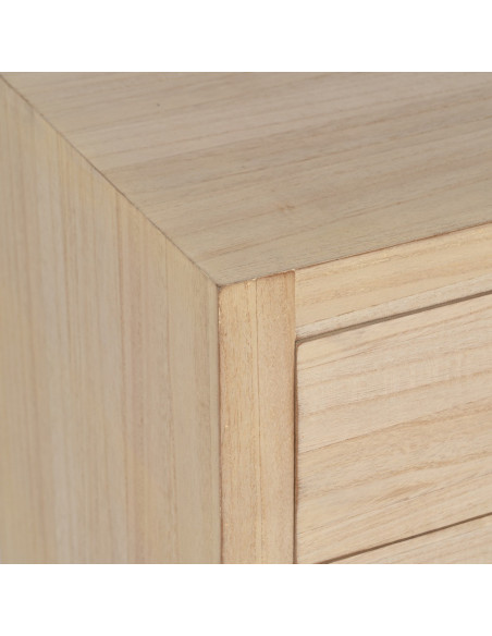 Chevet moderne 3 tiroirs en Bois MDF Naturel Dania - 5