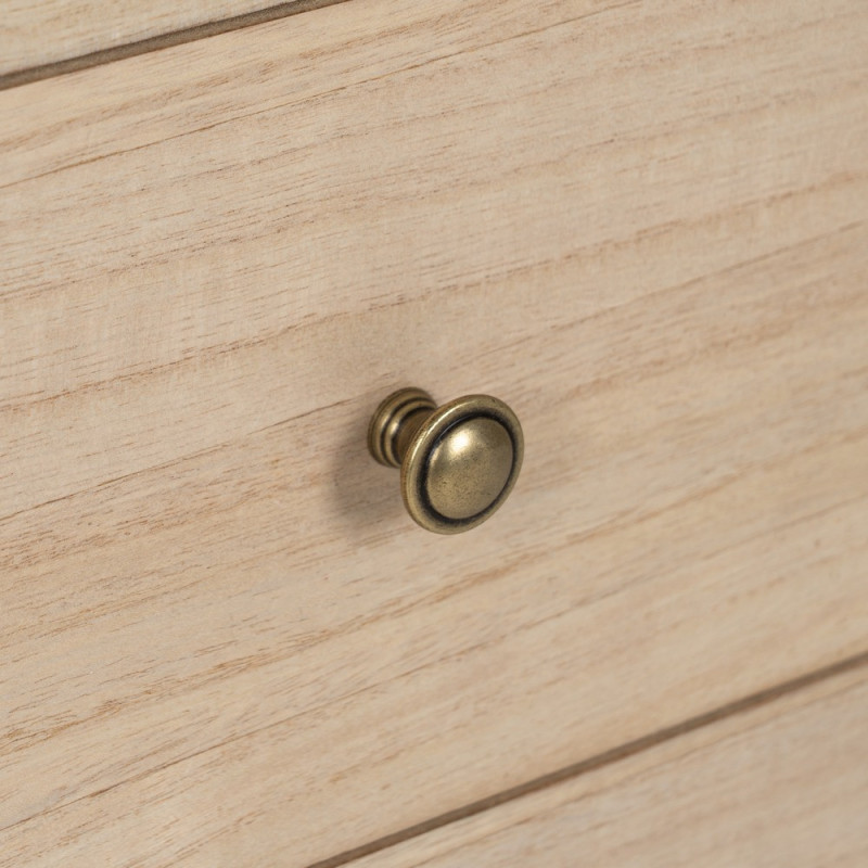 Chevet moderne 3 tiroirs en Bois MDF Naturel Dania - 6