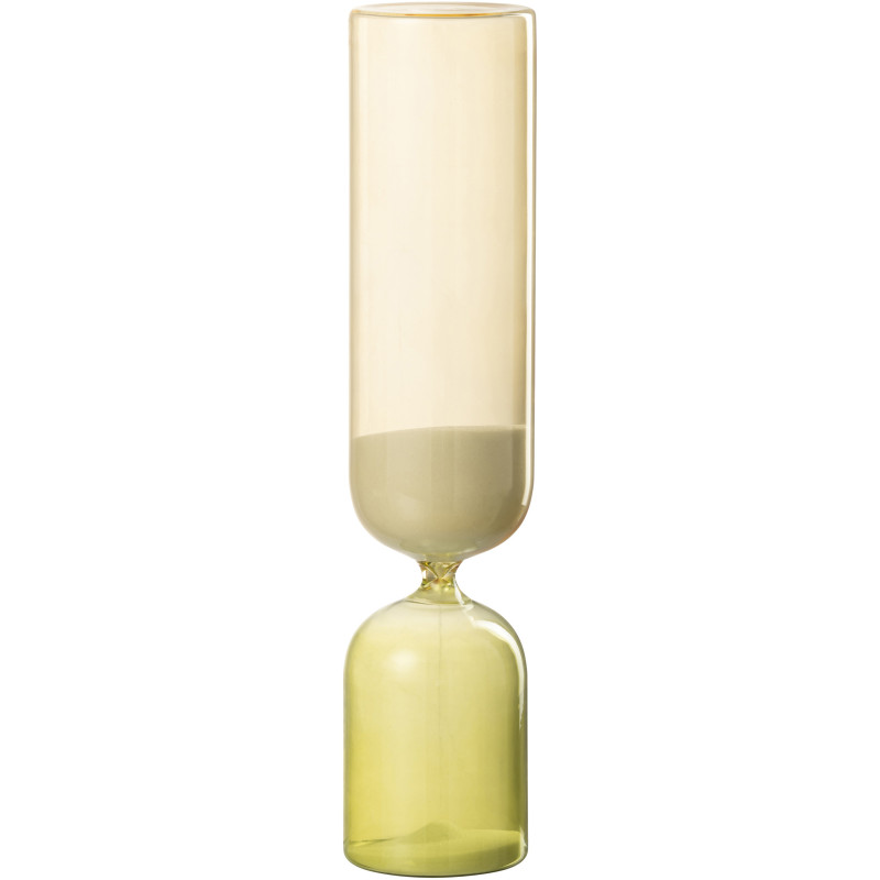 Sablier décoratif Hauteur 30 cm Jikan en Verre Vert Sable Vert 30 min - 1