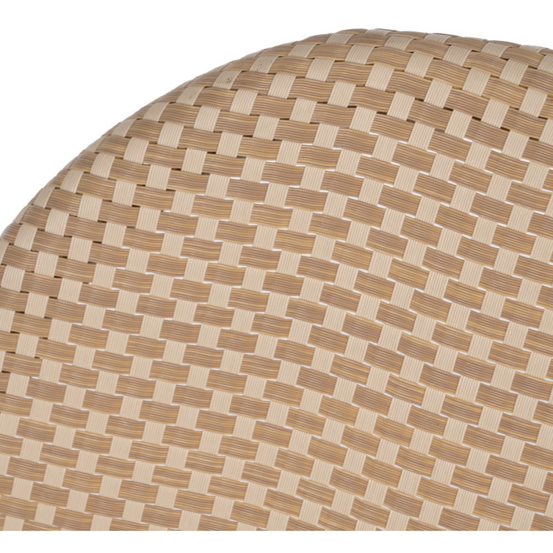 Chaise bistrot parisien en Métal Textilène Beige Wenda (Lot de 2) - 7