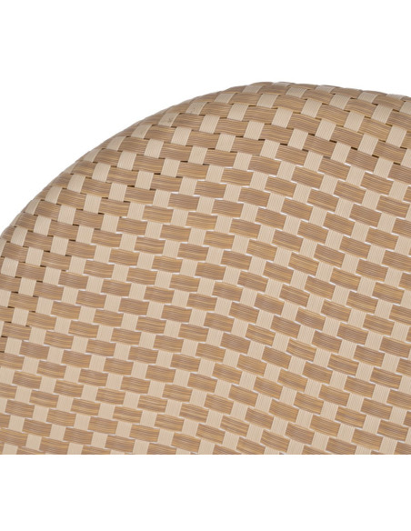 Chaise bistrot parisien en Métal Textilène Beige Wenda (Lot de 2) - 7