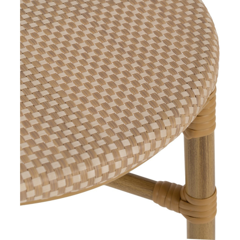 Chaise bistrot parisien en Métal Textilène Beige Wenda (Lot de 2) - 9