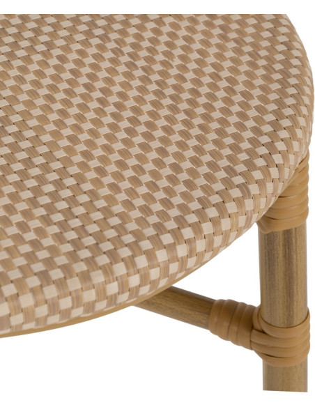 Chaise bistrot parisien en Métal Textilène Beige Wenda (Lot de 2) - 9