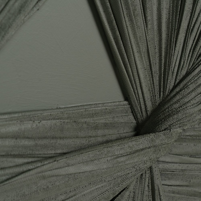 Grande Toile originale Noeuds 153x53 Vert Cadre en PS blanc Yasna - 3