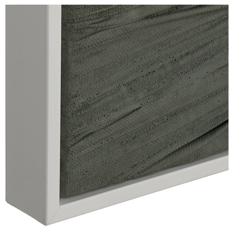 Grande Toile originale Noeuds 153x53 Vert Cadre en PS blanc Yasna - 5