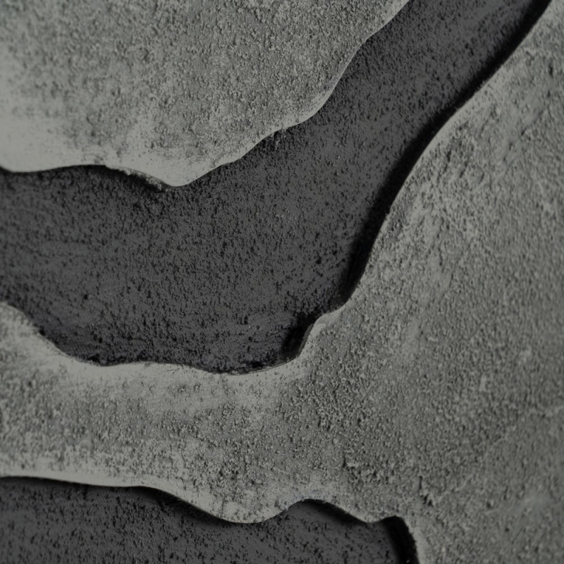 Grande Toile murale Tryptique relief abstrait 240x120 Gris Noir Sofie - 6