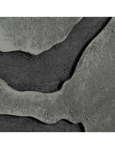 Grande Toile murale Tryptique relief abstrait 240x120 Gris Noir Sofie - 6