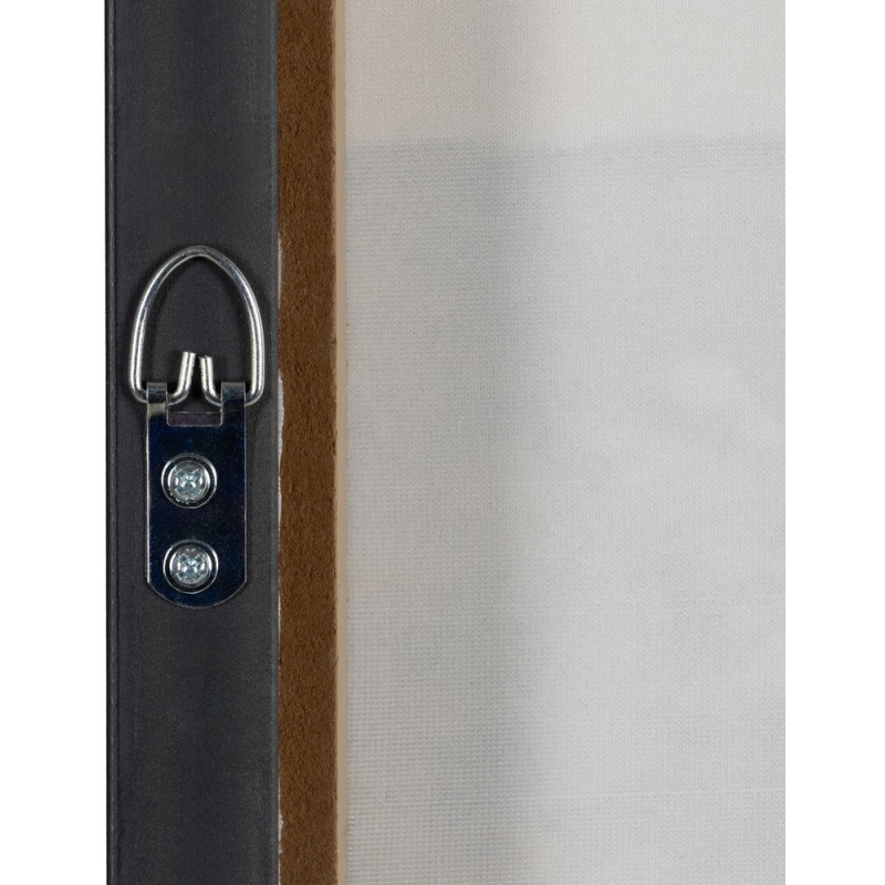 Grande Toile murale imprimée Homme avec chapeau 103x143 Orange Noir Bleu Cadre en PS noir Dorea - 6